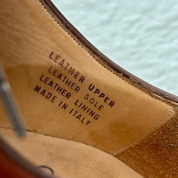 Calzoleria Harris Firenze Rich Brown Leather Oxfords size 9 - Picture 9 of 14